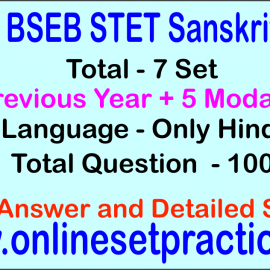 Bihar STET Sanskrit Online  Test Series
